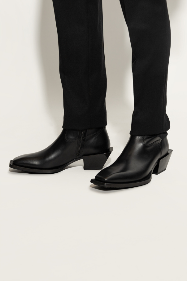 Eytys luciano スクエアトゥ サイドジップ　ウエスタン　ブーツ EYTYS Luciano Black Boots